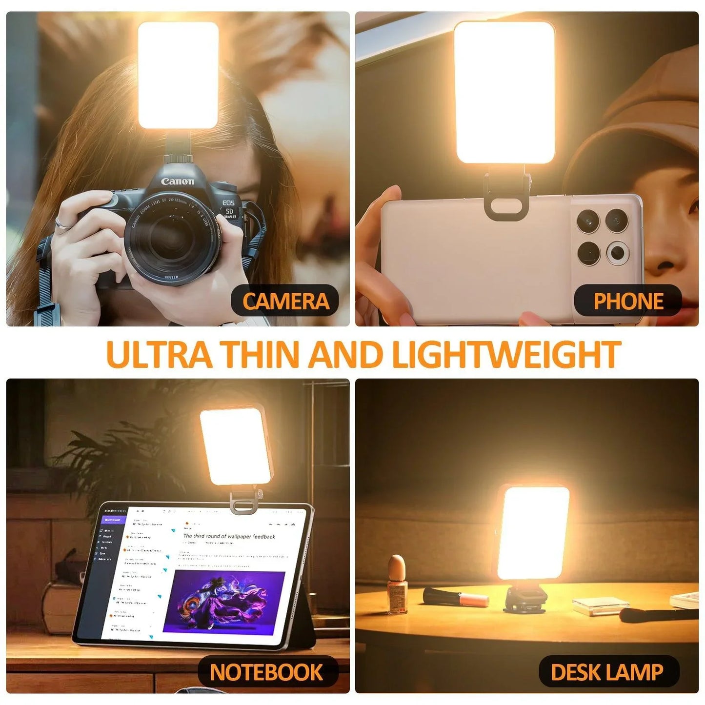 Magnetic fill light LED video conference phone fill light camera photography live broadcast photography pocket light - Oceanfront Products