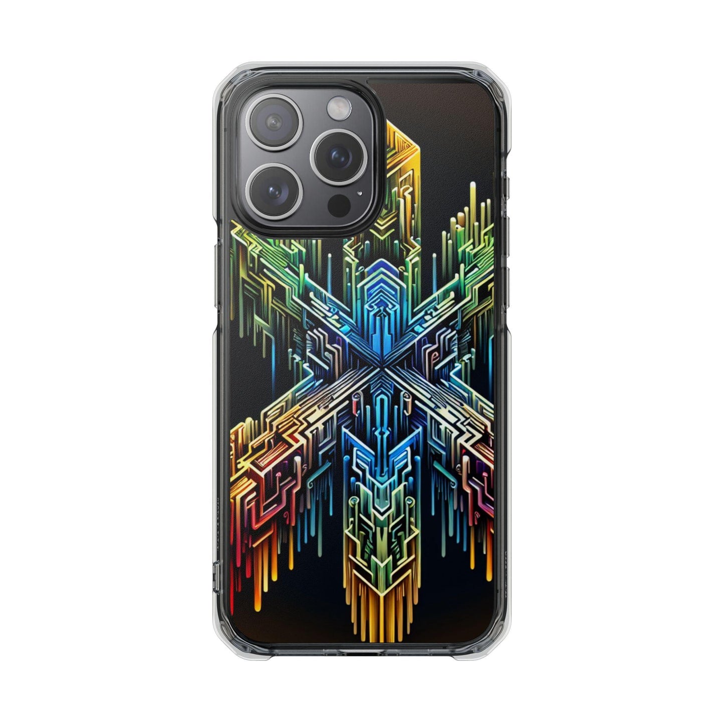 Magnet Case Abstract Cross Vibrant Colors - Oceanfront Products
