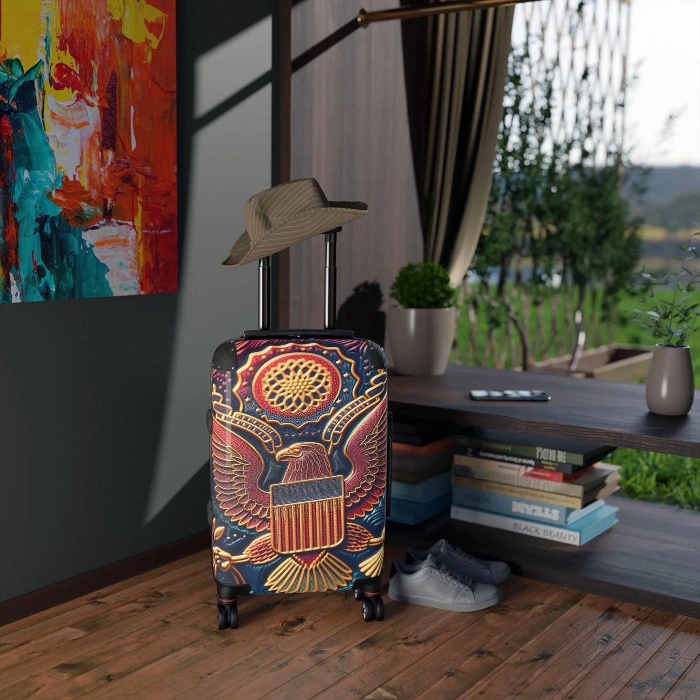 Suitcase Sticker - US Passport Intricate Design - Oceanfront Products