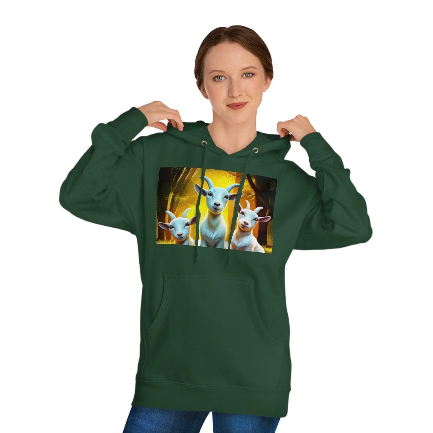 3D Vibrant Baby Goat Sweatshirt/Hoodie - A Unique Blend of Comfort and Whimsy - Oceanfront Products