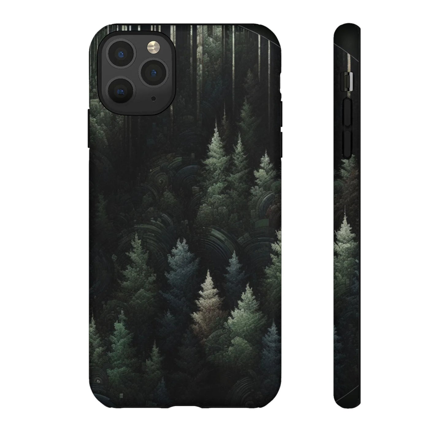 Phone Cases - Deep Dark Forest Nature Design - Oceanfront Products
