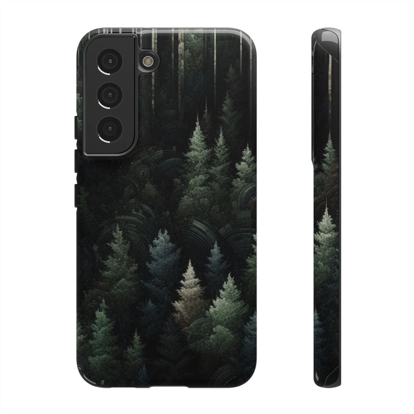 Phone Cases - Deep Dark Forest Nature Design - Oceanfront Products