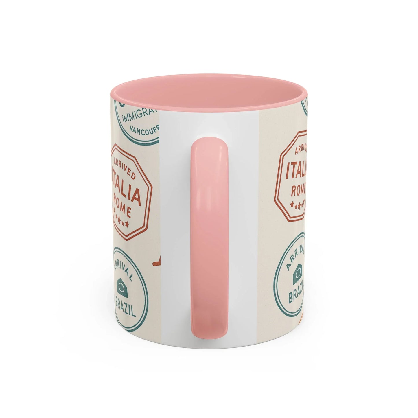 Pack Light, Live Big – Wanderlust Mug with Passport Stamp Collection - Oceanfront Products