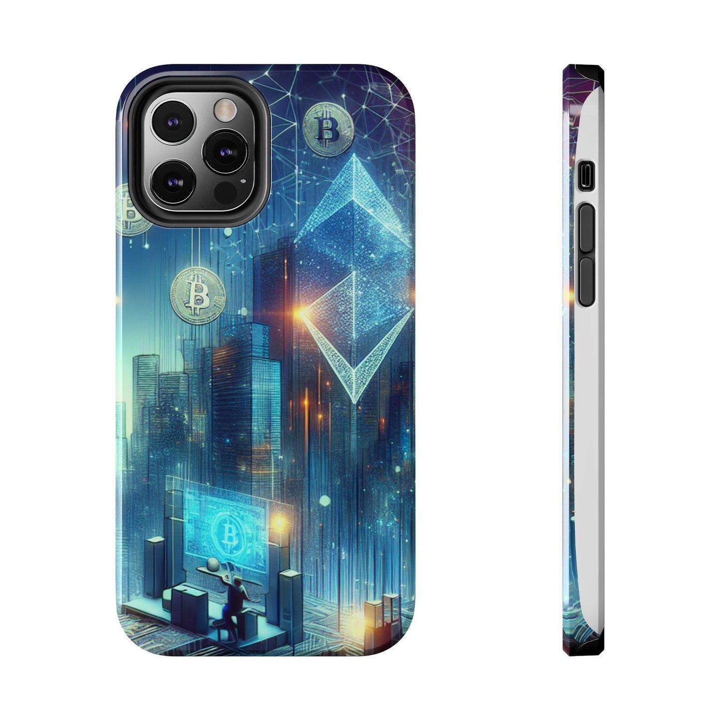 Phone Case - Cryptocurrency Enthusiasts Futuristic Design - Oceanfront Products
