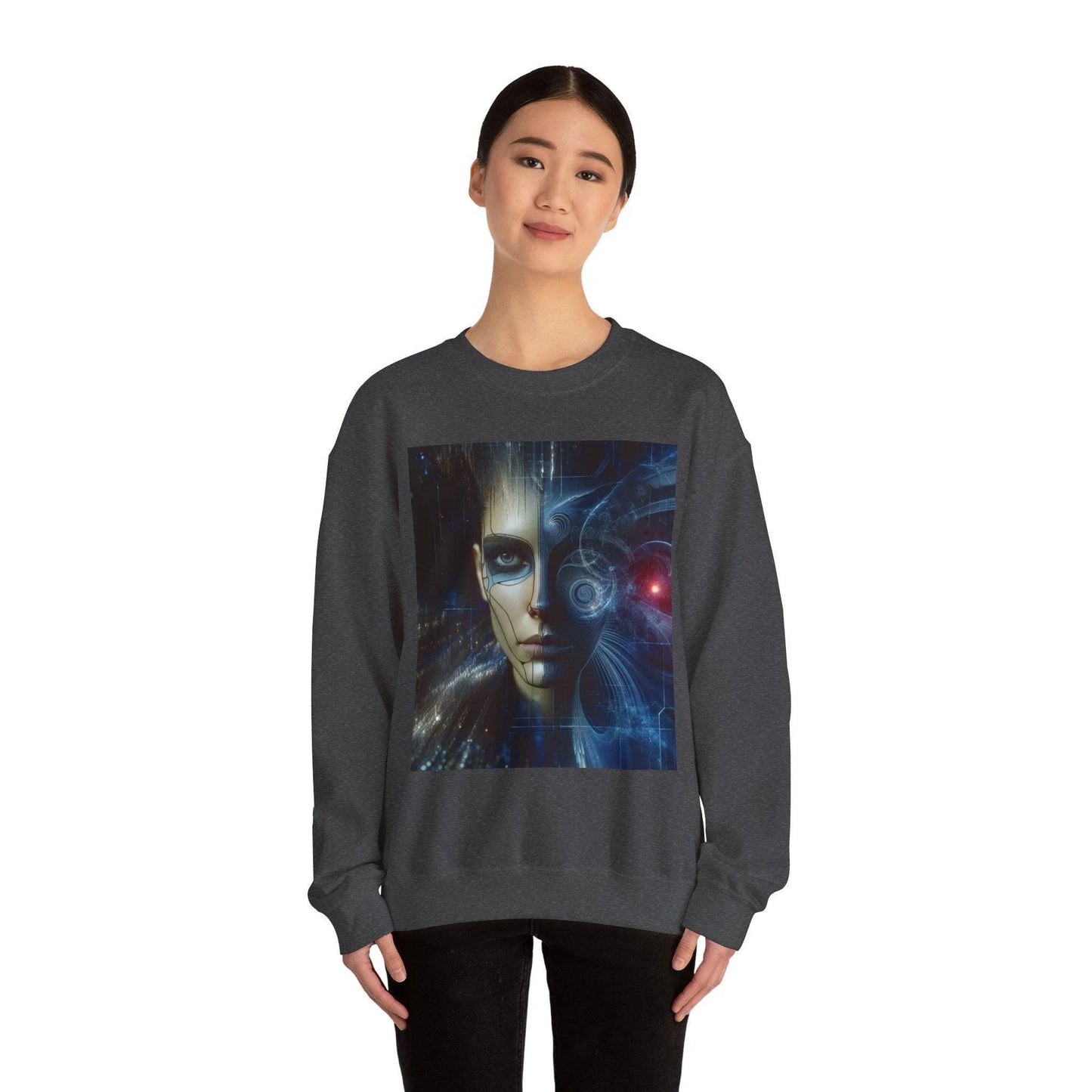Robot Woman AI Girl Sweatshirt - Oceanfront Products