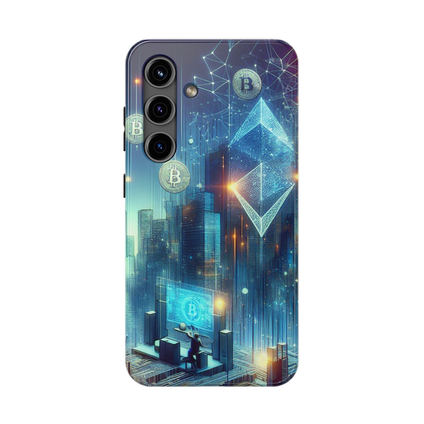 Phone Case - Cryptocurrency Enthusiasts Futuristic Design - Oceanfront Products