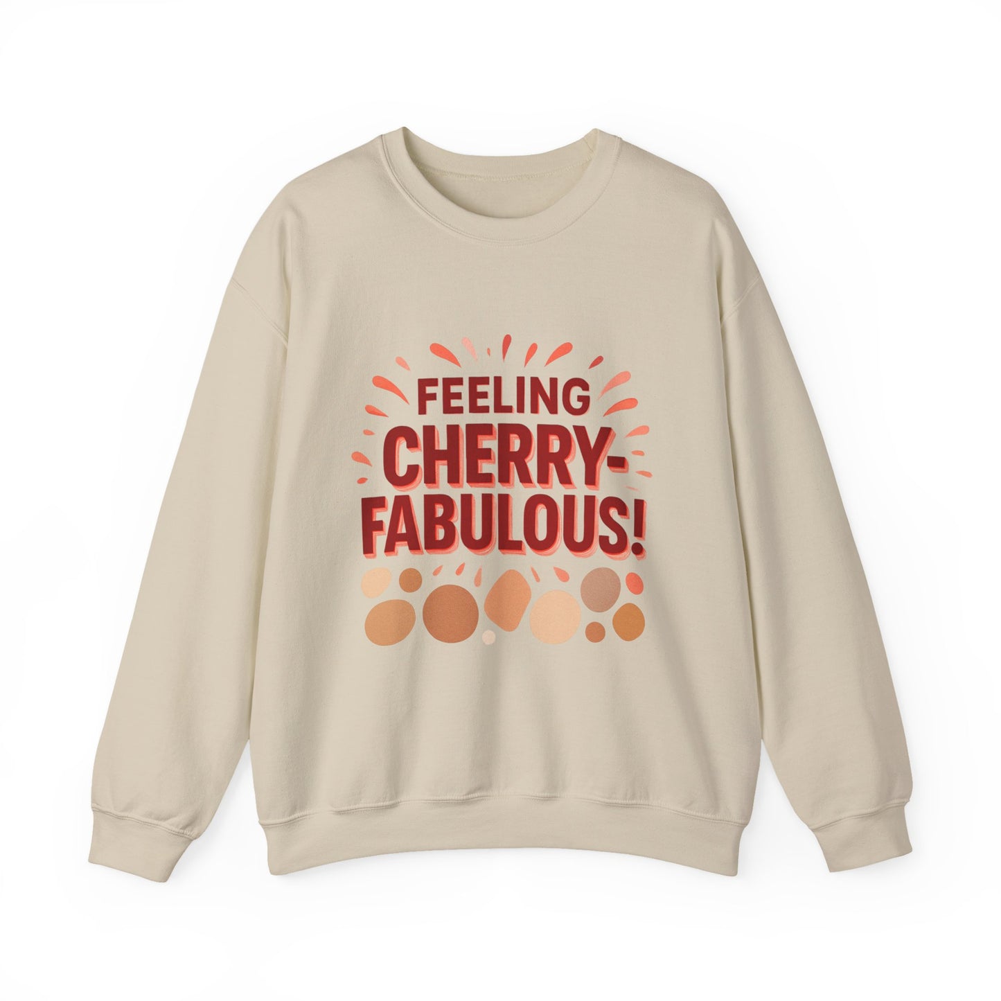 Bold cherry Sweatshirt, Cherry design on Crewneck Jumper, Unisex Pullover, Gift