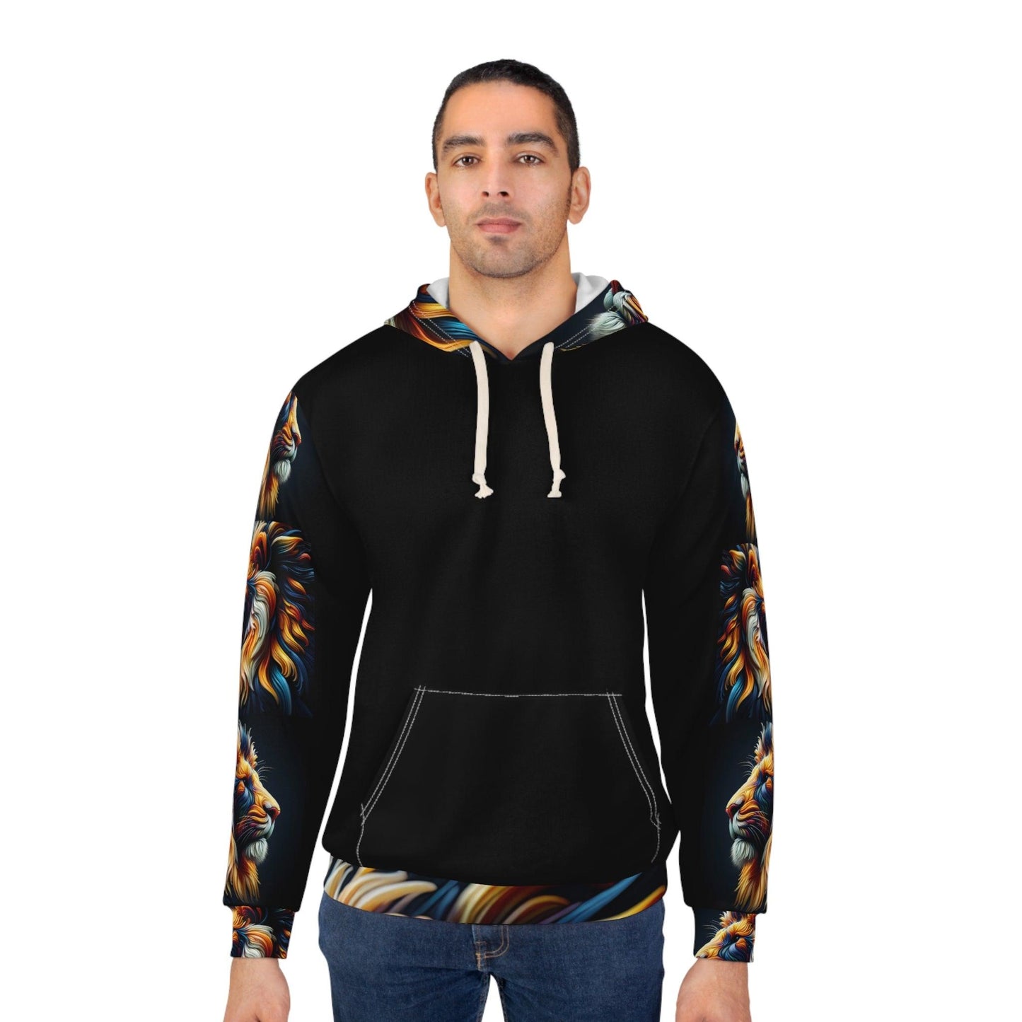 Realistic Lion Unisex Pullover Hoodie - Oceanfront Products