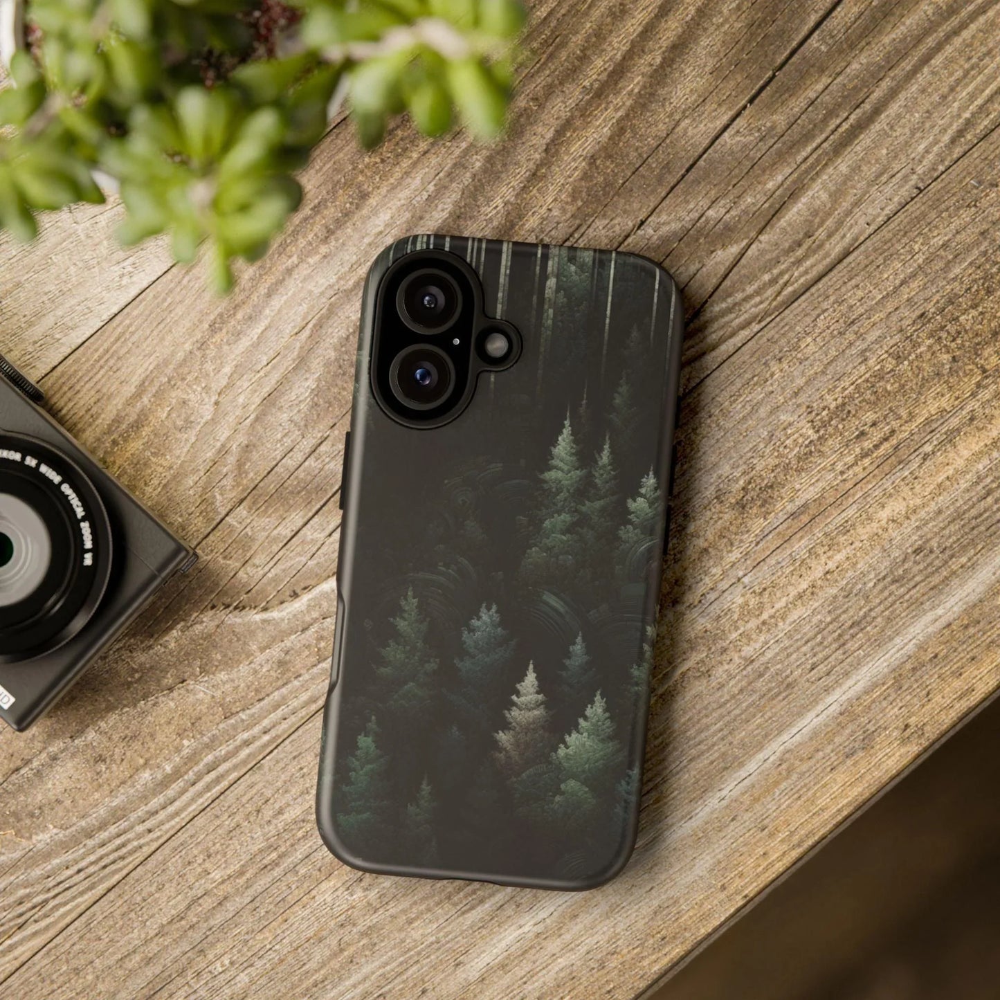 Phone Cases - Deep Dark Forest Nature Design - Oceanfront Products