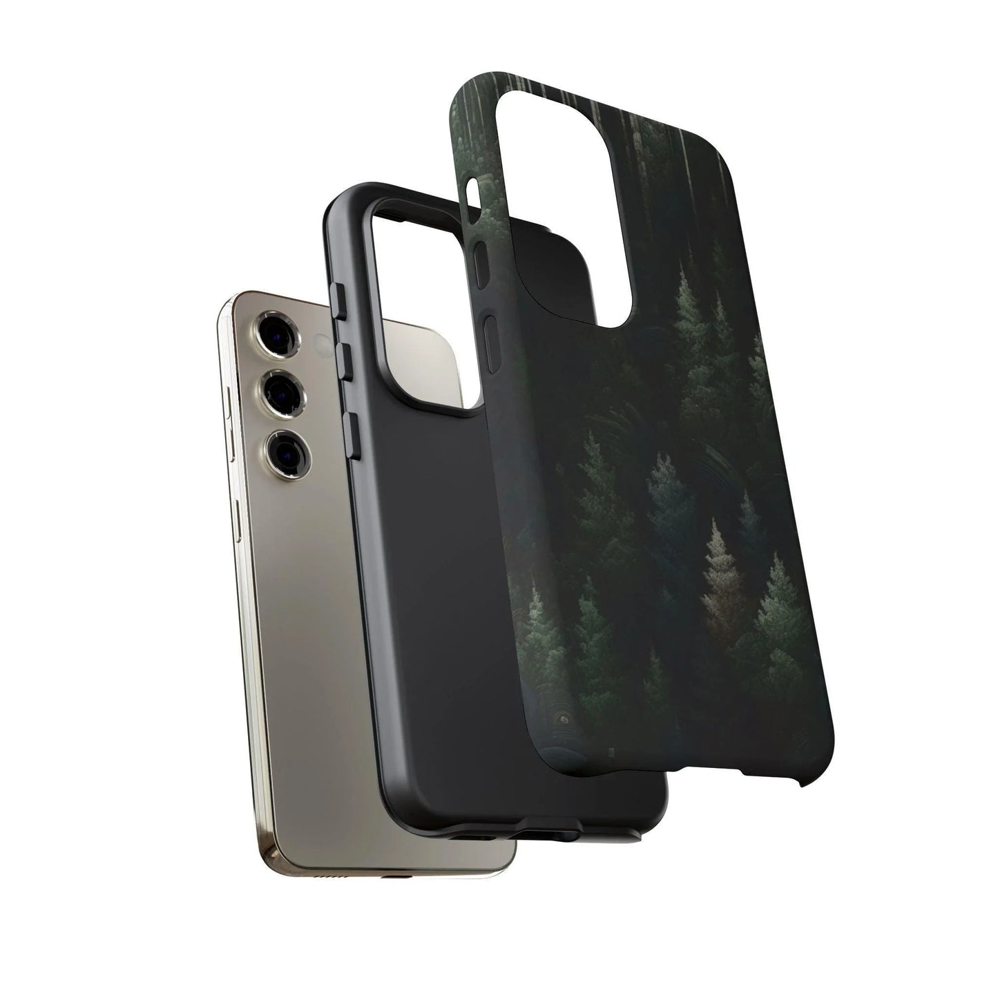 Phone Cases - Deep Dark Forest Nature Design - Oceanfront Products