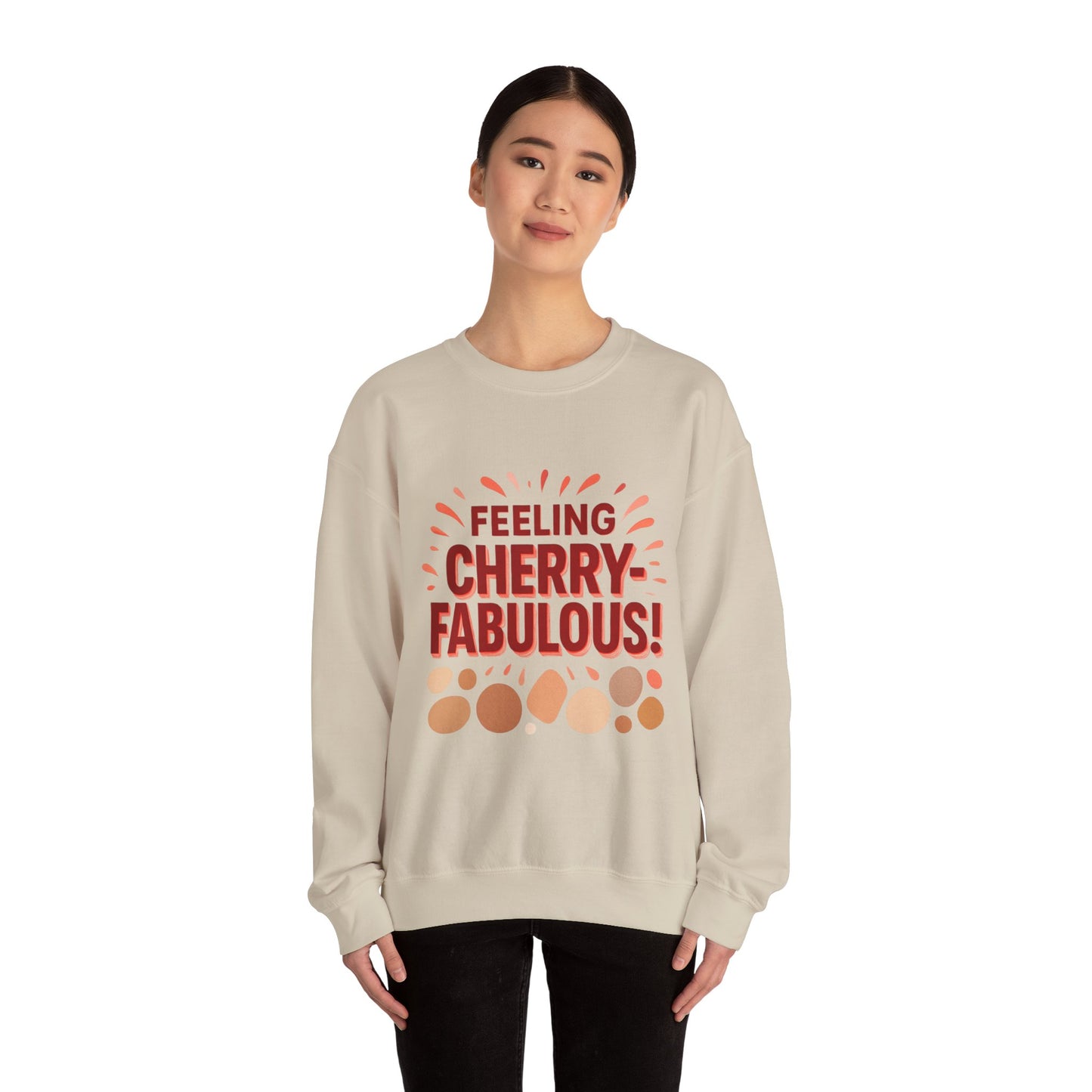 Bold cherry Sweatshirt, Cherry design on Crewneck Jumper, Unisex Pullover, Gift