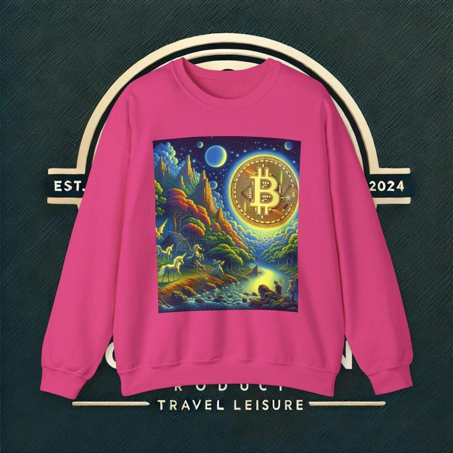 Bitcoin Fantasy Sweatshirt - Crewneck Sweatshirt - Oceanfront Products