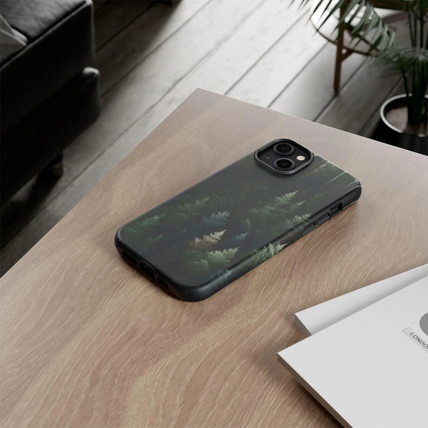 Phone Cases - Deep Dark Forest Nature Design - Oceanfront Products