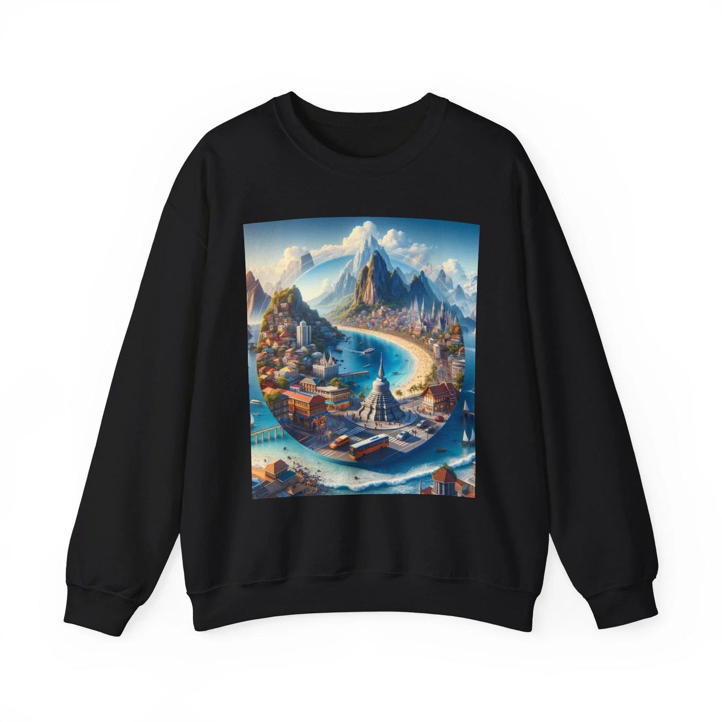 High-Quality 3D Travel and Exploration SweatShirt: Journey in Style - Oceanfront Products