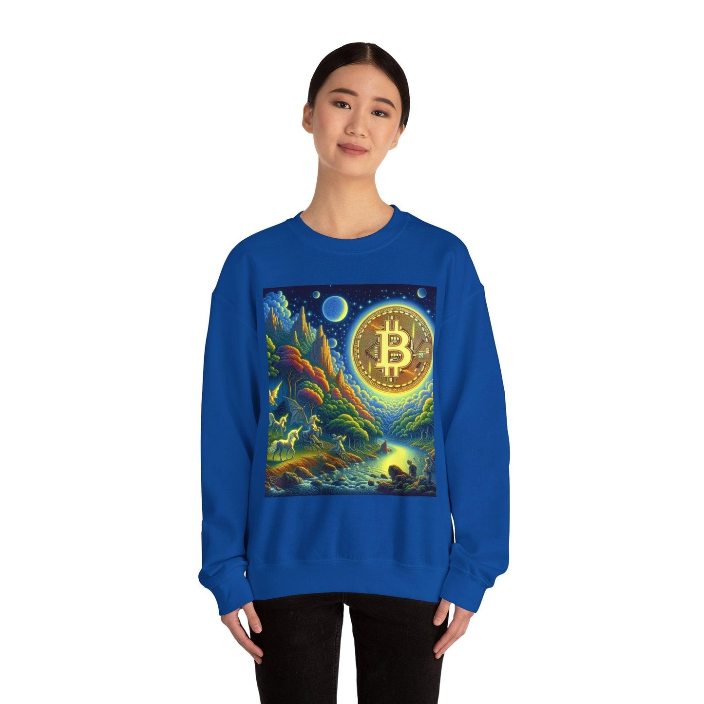 Bitcoin Fantasy Sweatshirt - Crewneck Sweatshirt - Oceanfront Products