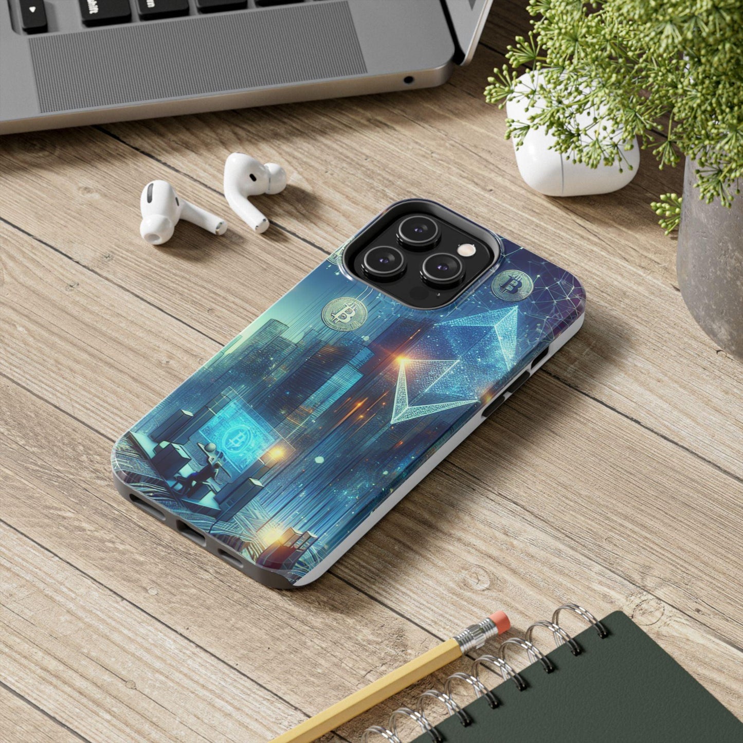 Phone Case - Cryptocurrency Enthusiasts Futuristic Design - Oceanfront Products
