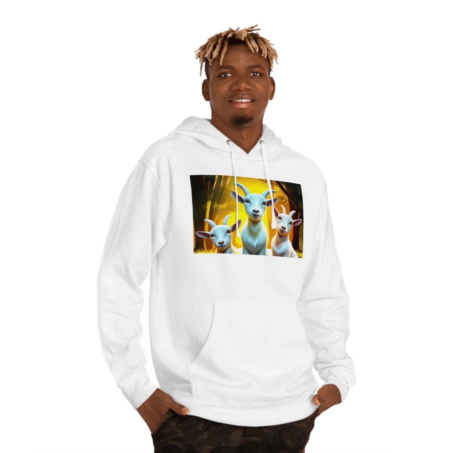 3D Vibrant Baby Goat Sweatshirt/Hoodie - A Unique Blend of Comfort and Whimsy - Oceanfront Products