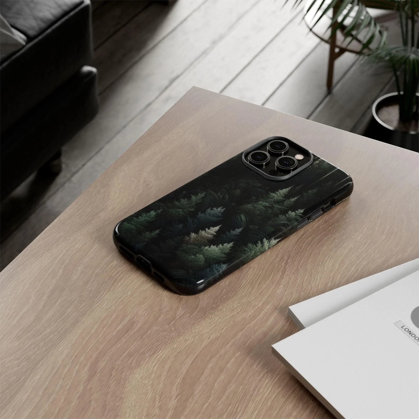 Phone Cases - Deep Dark Forest Nature Design - Oceanfront Products