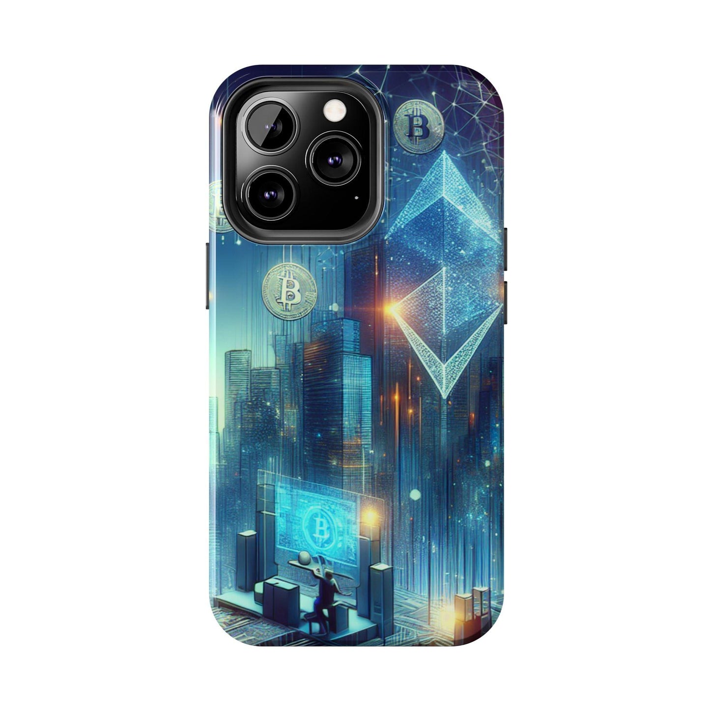Phone Case - Cryptocurrency Enthusiasts Futuristic Design - Oceanfront Products