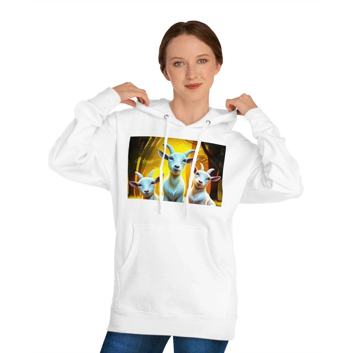 3D Vibrant Baby Goat Sweatshirt/Hoodie - A Unique Blend of Comfort and Whimsy - Oceanfront Products