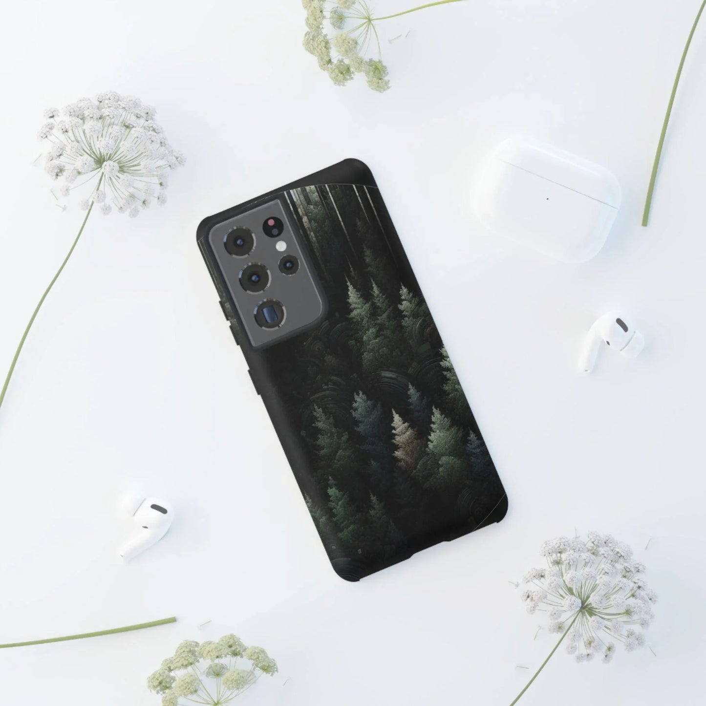 Phone Cases - Deep Dark Forest Nature Design - Oceanfront Products