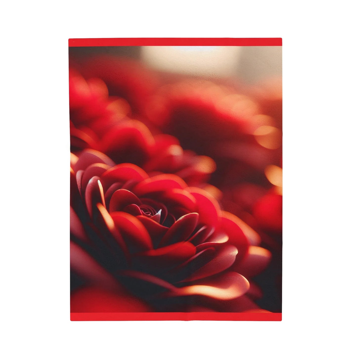 Plush Blanket - Valentine's Day Rose Petals Design - Oceanfront Products