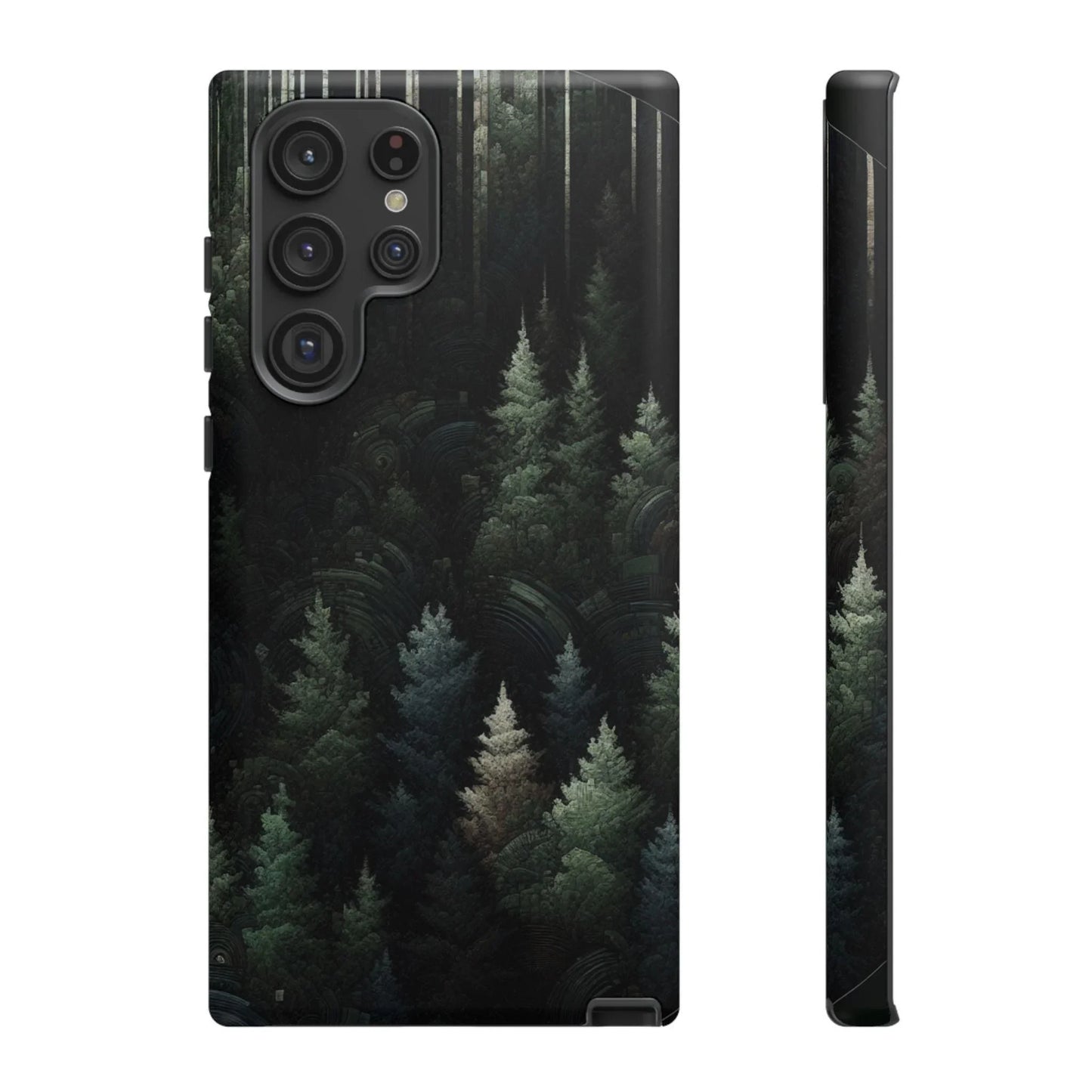 Phone Cases - Deep Dark Forest Nature Design - Oceanfront Products