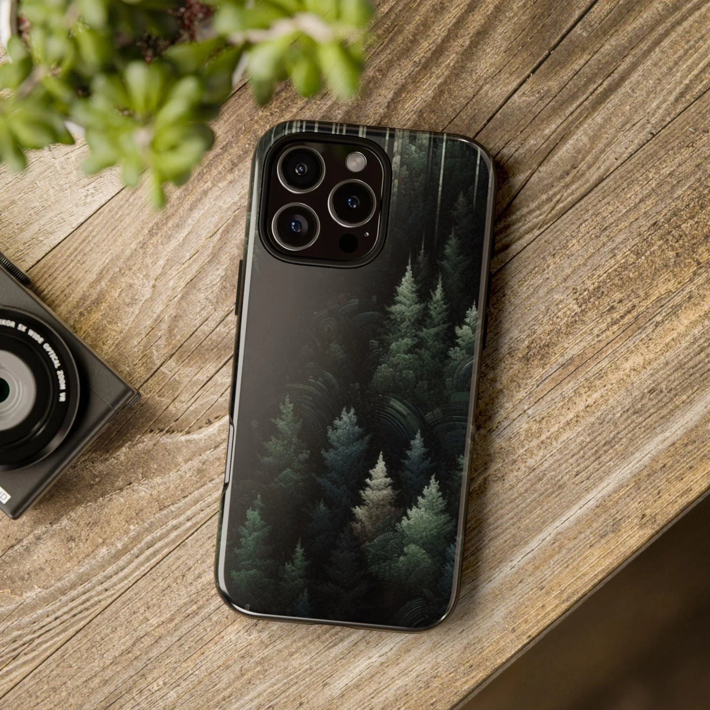 Phone Cases - Deep Dark Forest Nature Design - Oceanfront Products