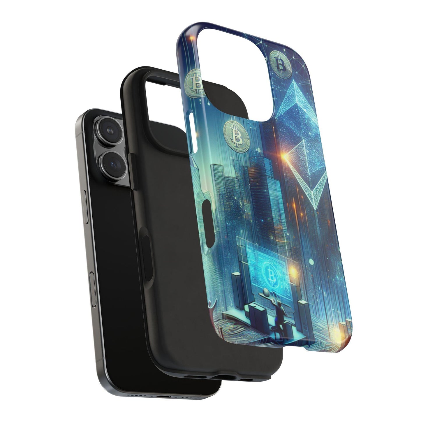 Phone Case - Cryptocurrency Enthusiasts Futuristic Design - Oceanfront Products