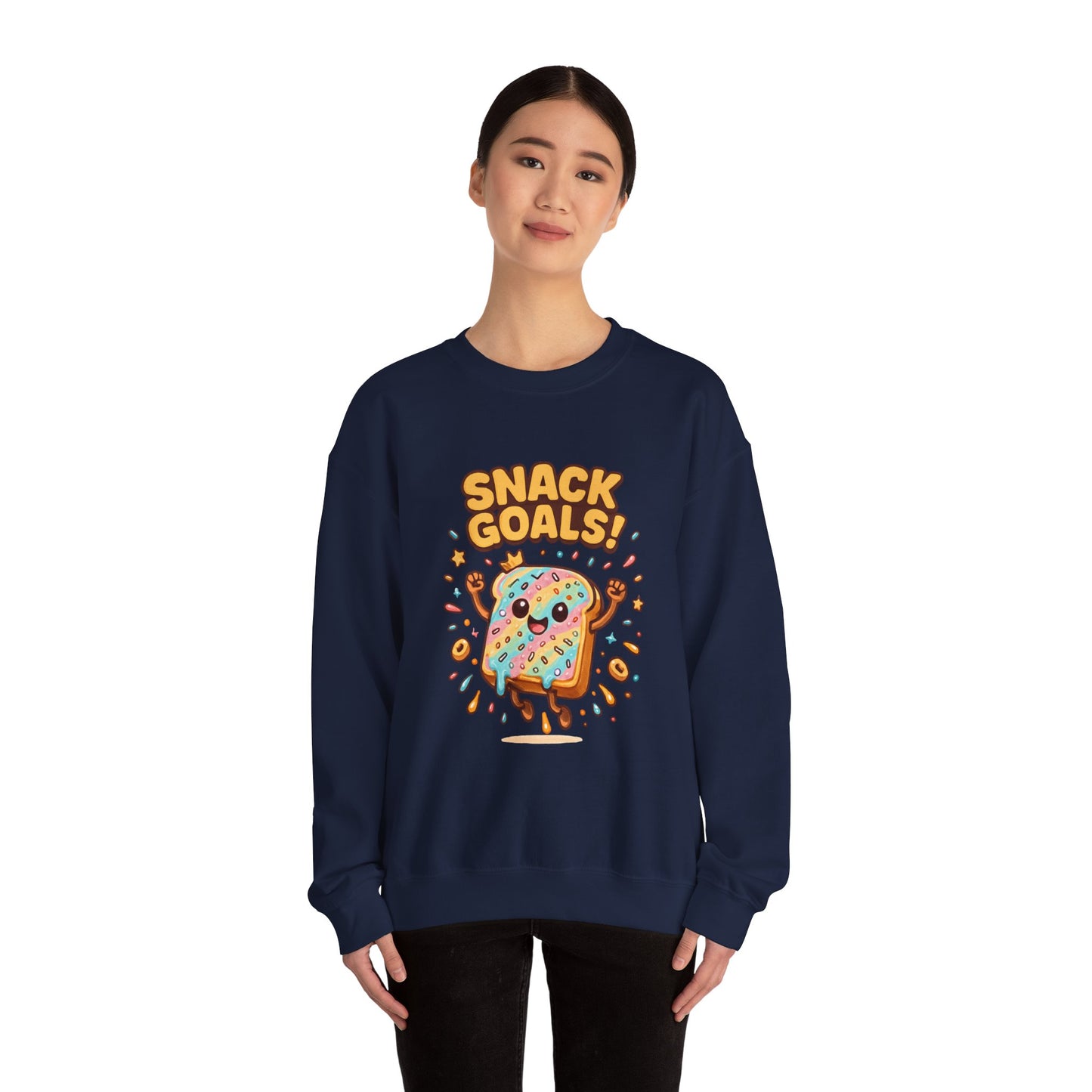 Snack Goals Sweatshirt, Foodie Gift, Comfortable Crewneck, Unisex Jumper, Funny