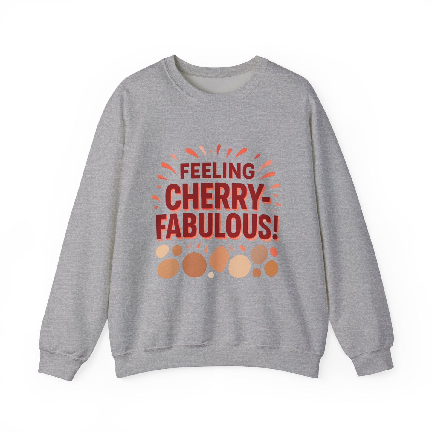 Bold cherry Sweatshirt, Cherry design on Crewneck Jumper, Unisex Pullover, Gift