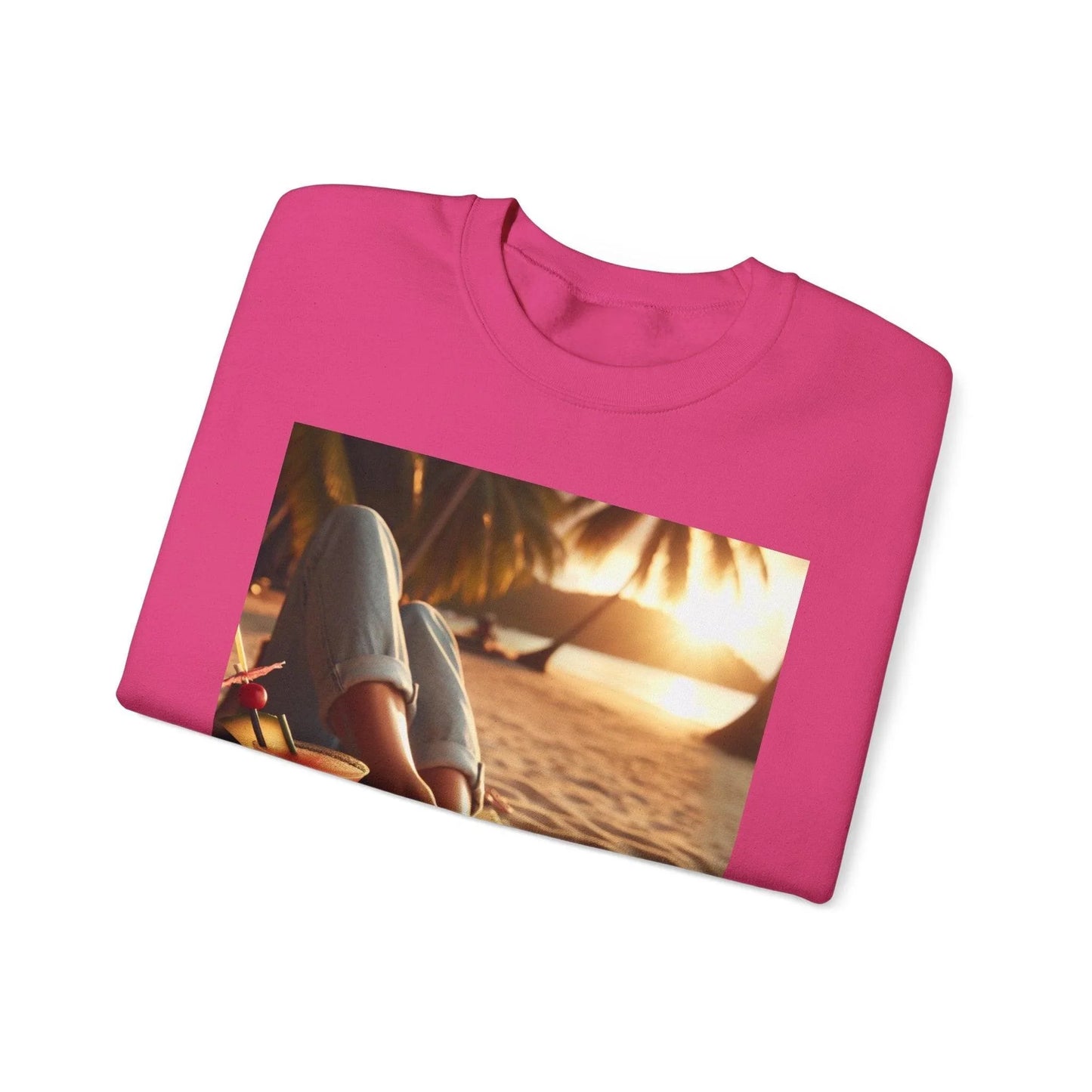 Sand Beach Woman Feet Crewneck Sweatshirt - Oceanfront Products