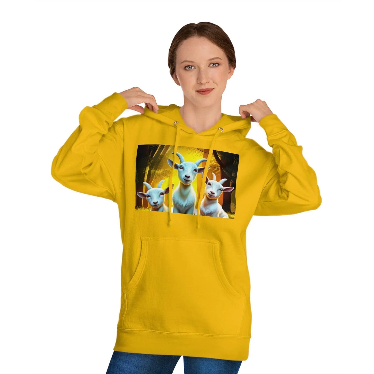 3D Vibrant Baby Goat Sweatshirt/Hoodie - A Unique Blend of Comfort and Whimsy - Oceanfront Products