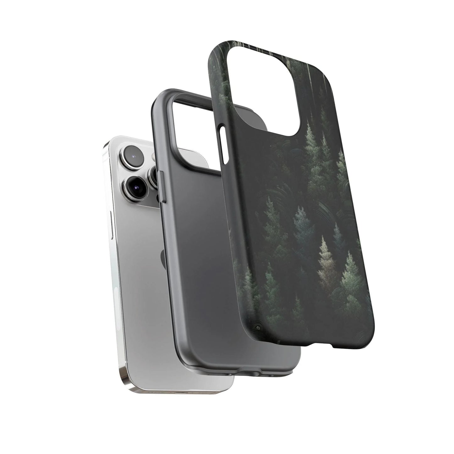 Phone Cases - Deep Dark Forest Nature Design - Oceanfront Products