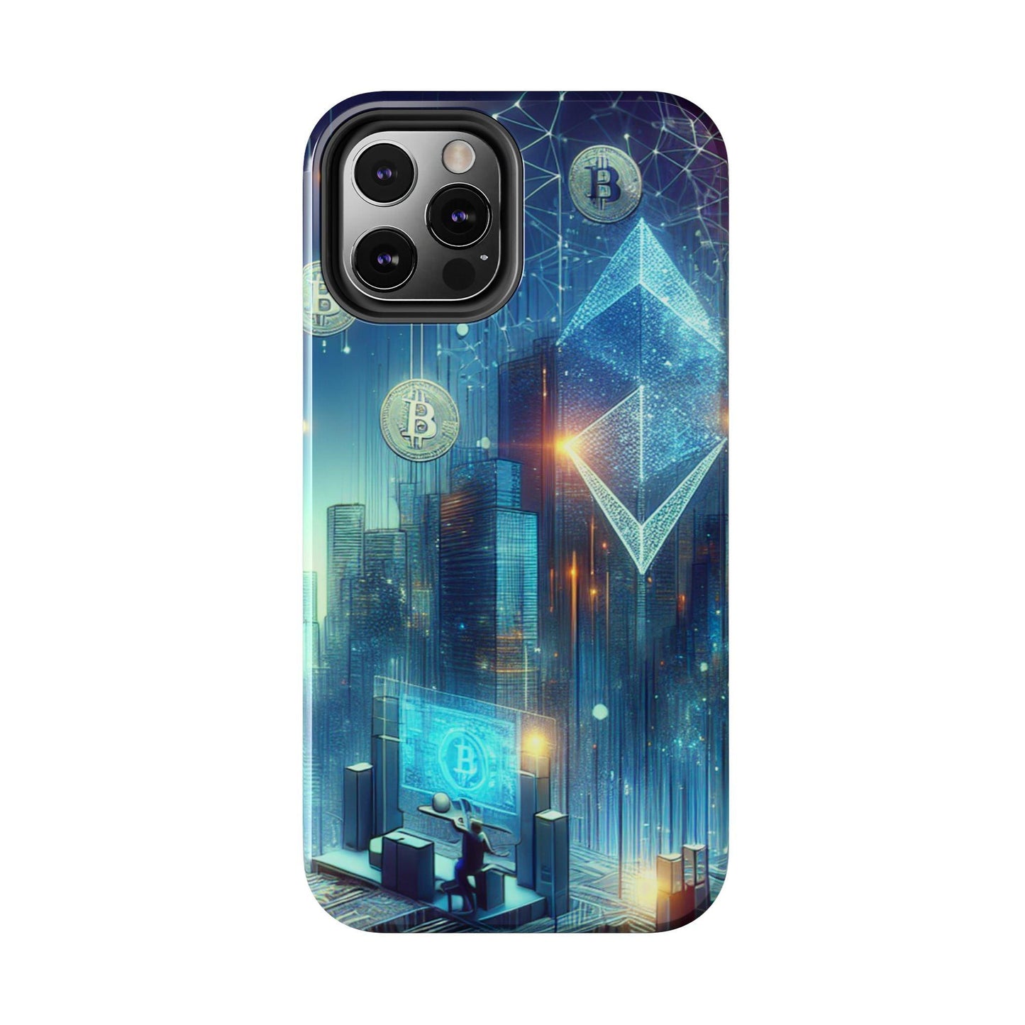 Phone Case - Cryptocurrency Enthusiasts Futuristic Design - Oceanfront Products