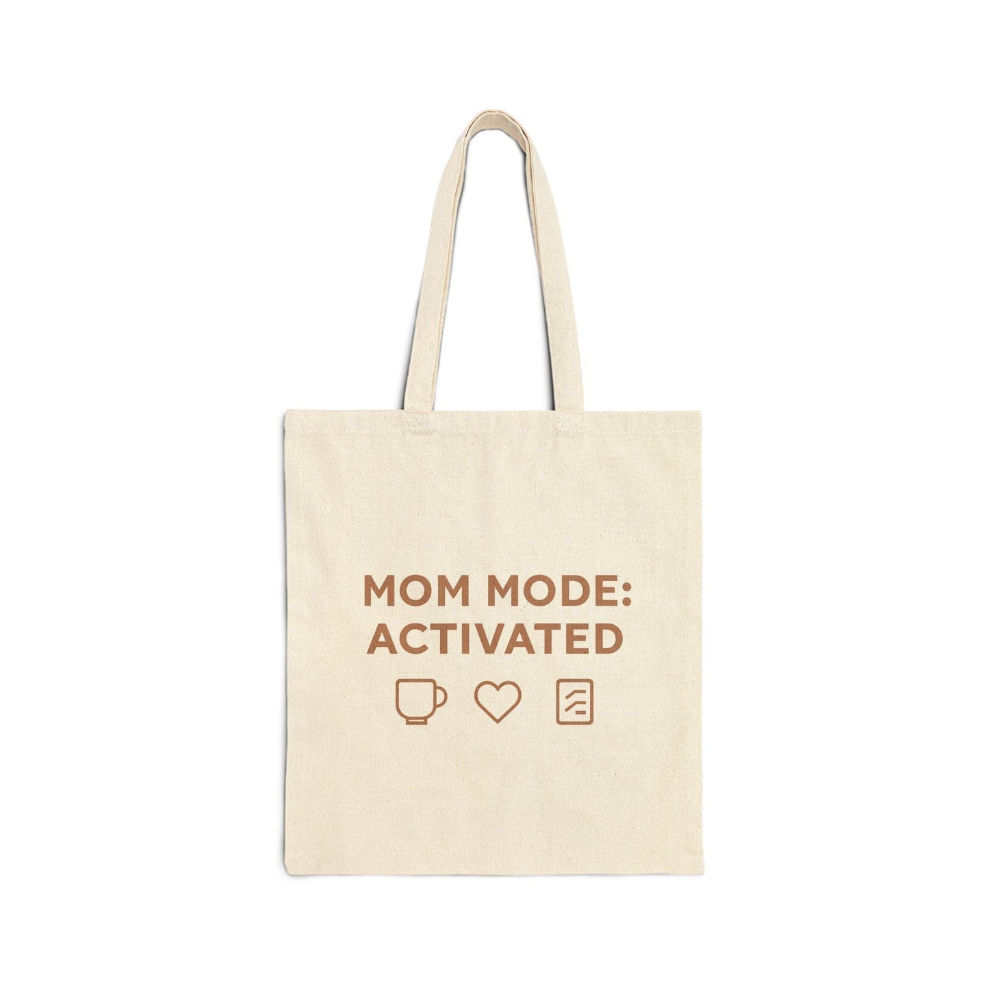 Mom Mode Activated Cotton Canvas Tote Bag – Stylish & Practical for Busy Moms - Oceanfront Products