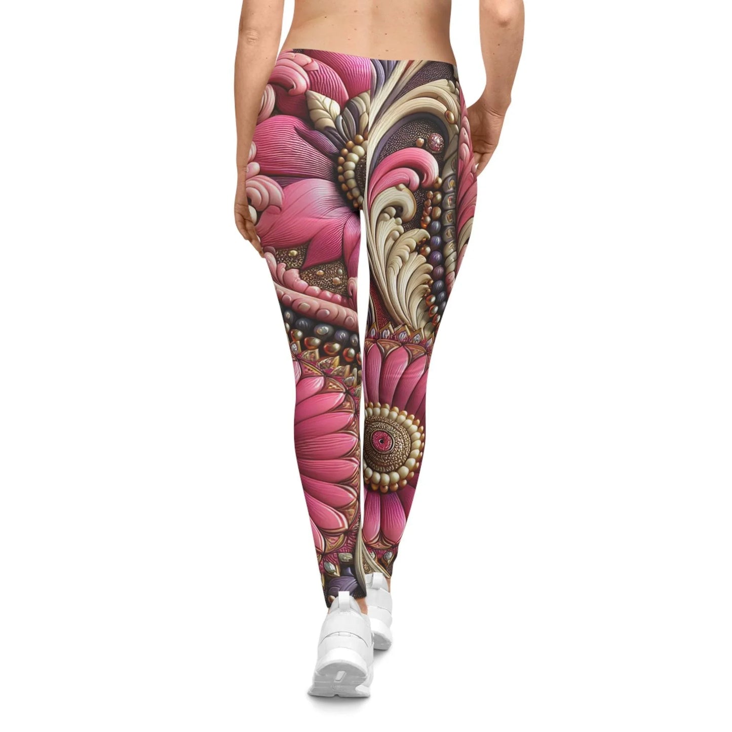 Pink Flower Leggings - Oceanfront Products