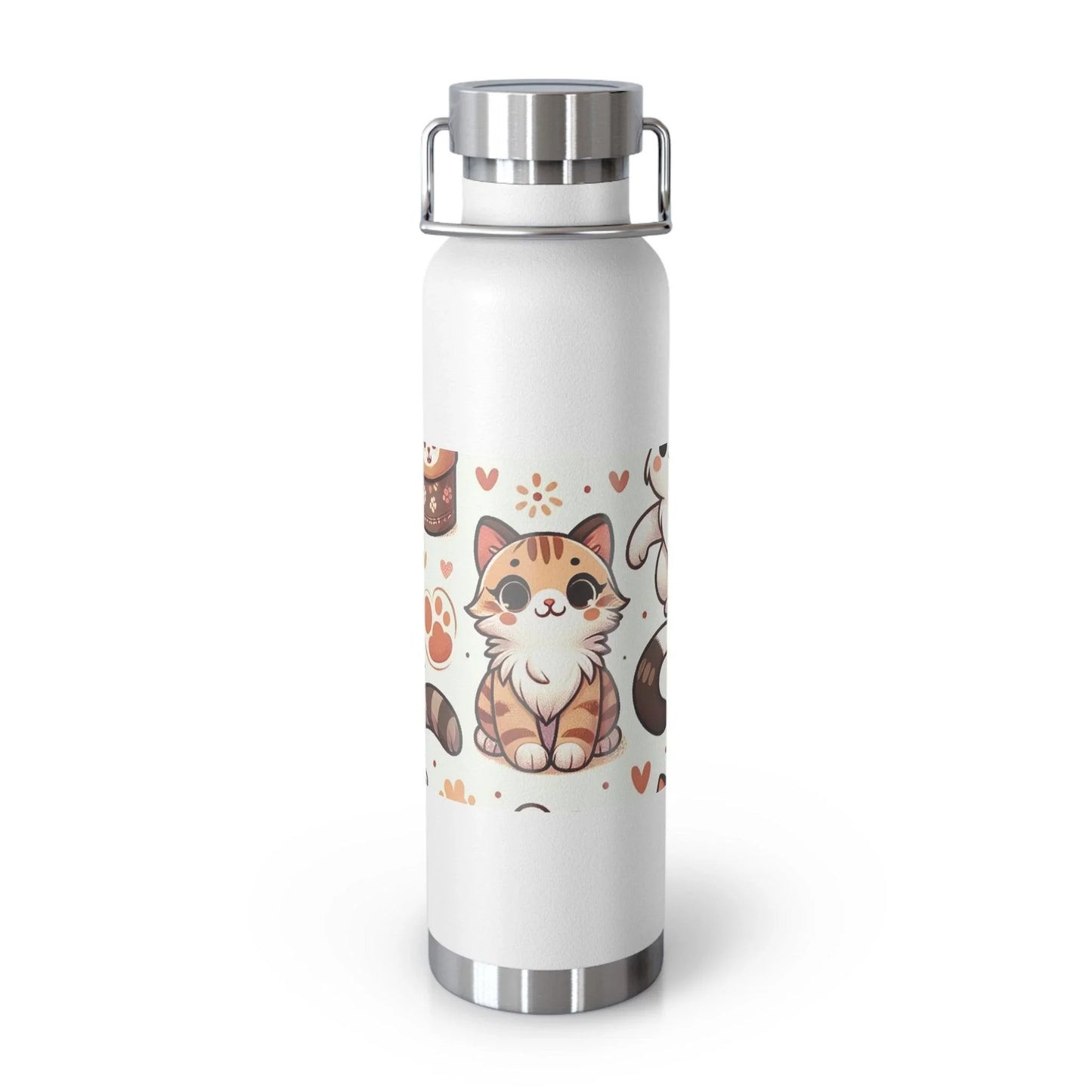 Cozy Cat Pattern Metal Drink Cup: Purr-fect Temperature, Purr-fect Style - Oceanfront Products