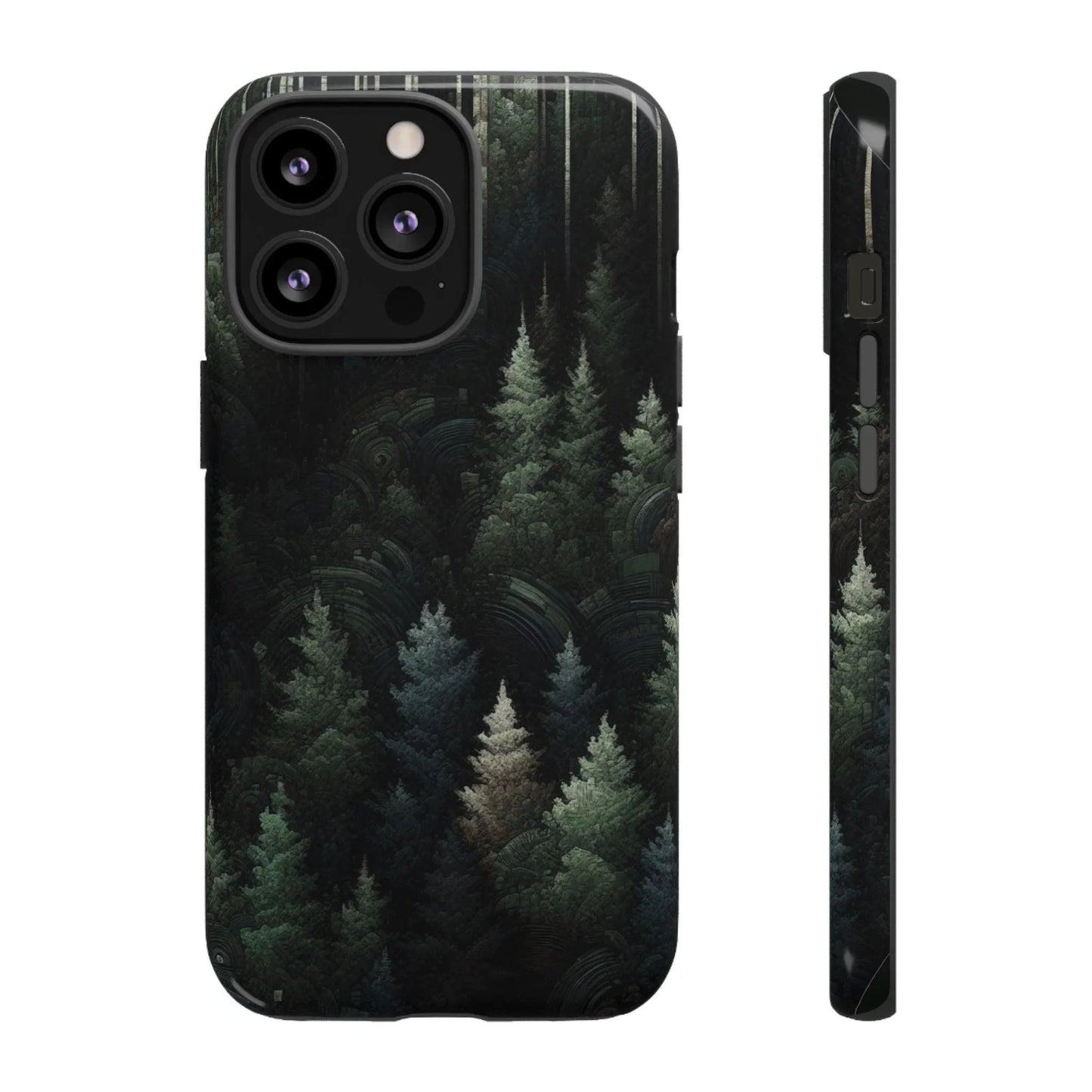 Phone Cases - Deep Dark Forest Nature Design - Oceanfront Products