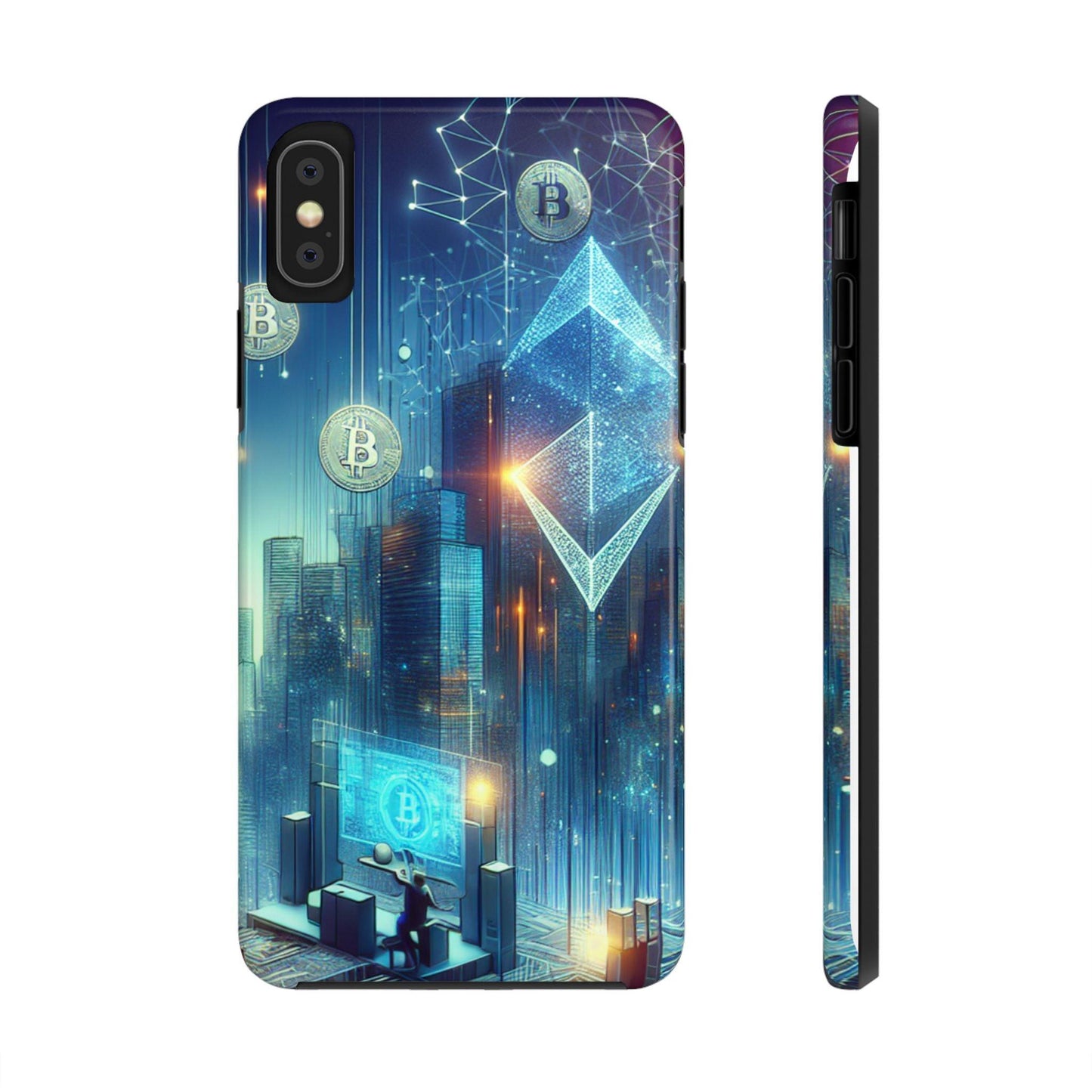 Phone Case - Cryptocurrency Enthusiasts Futuristic Design - Oceanfront Products