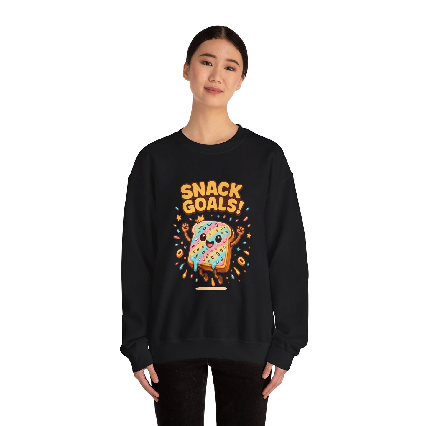 Snack Goals Sweatshirt, Foodie Gift, Comfortable Crewneck, Unisex Jumper, Funny