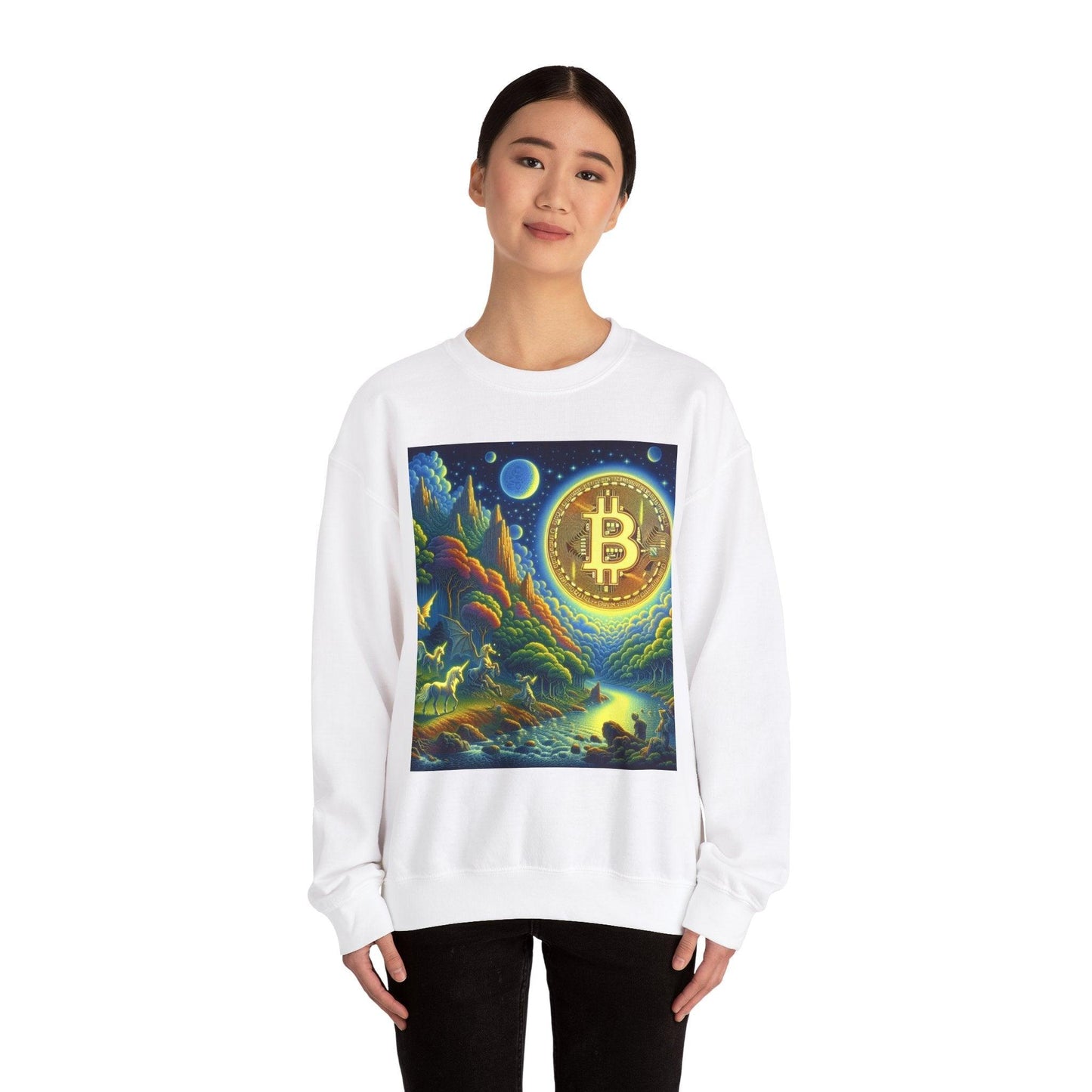 Bitcoin Fantasy Sweatshirt - Crewneck Sweatshirt - Oceanfront Products