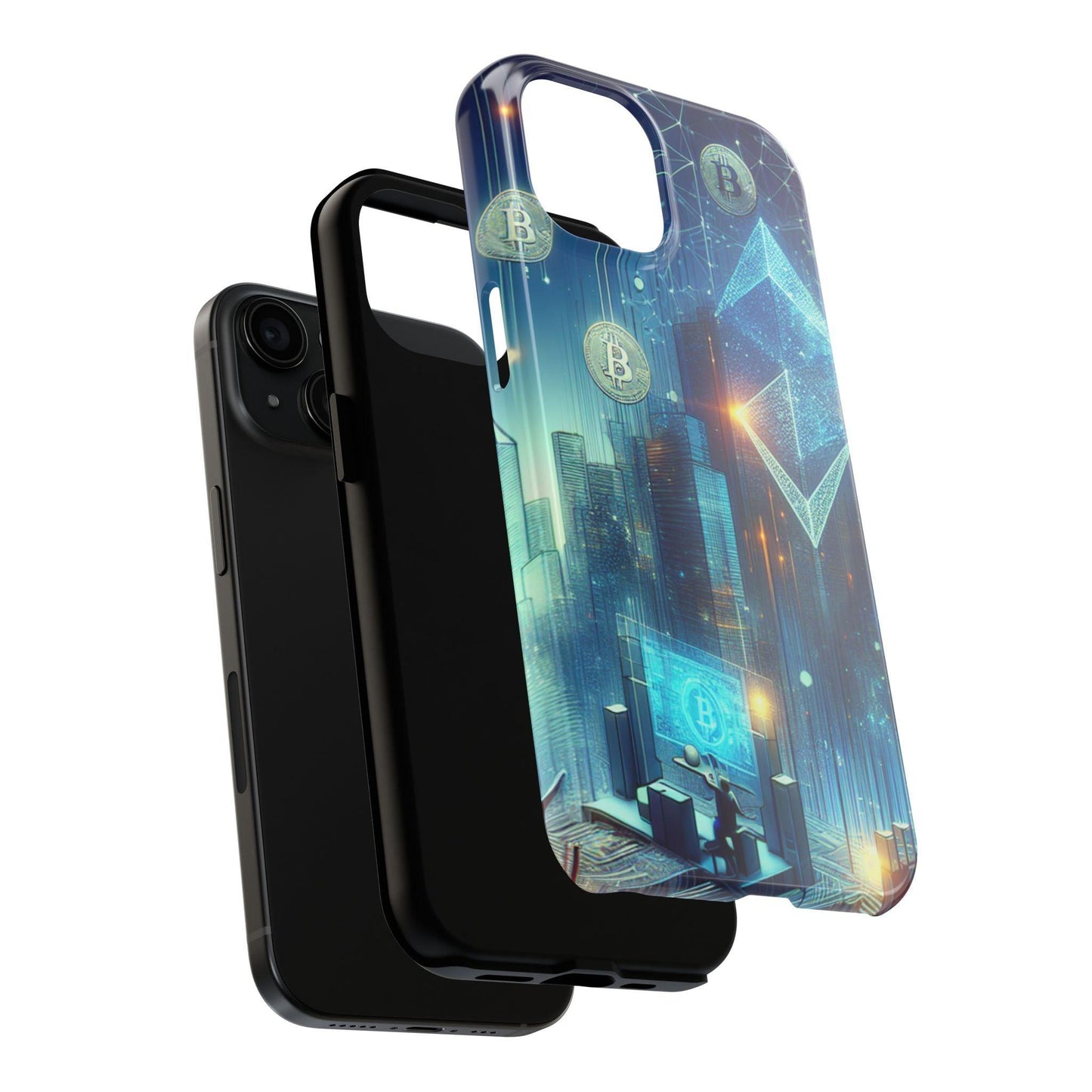 Phone Case - Cryptocurrency Enthusiasts Futuristic Design - Oceanfront Products