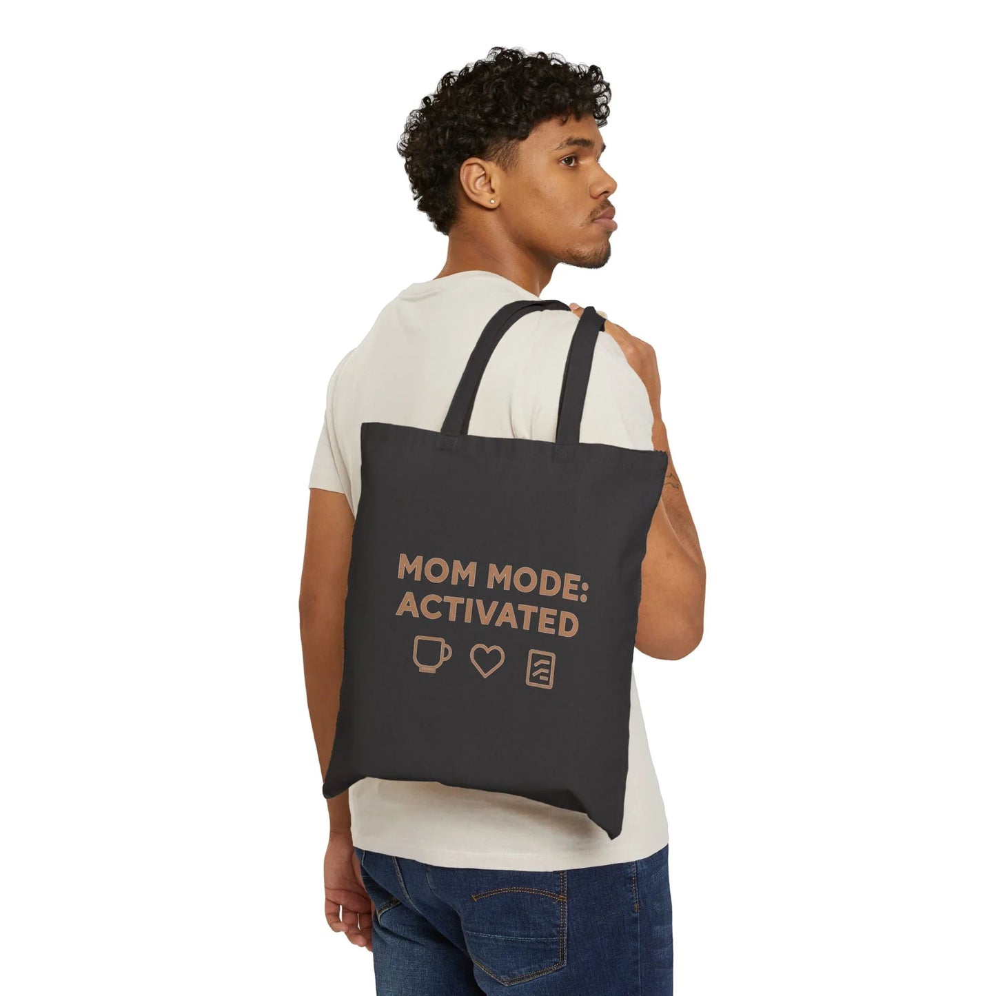 Mom Mode Activated Cotton Canvas Tote Bag – Stylish & Practical for Busy Moms - Oceanfront Products