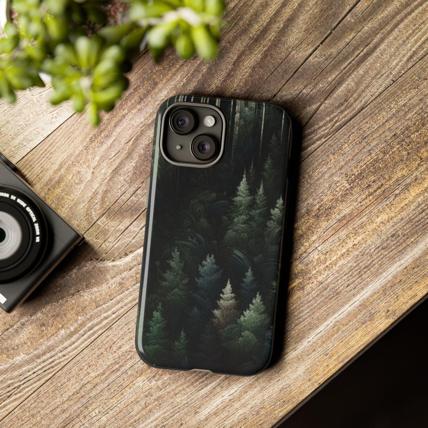 Phone Cases - Deep Dark Forest Nature Design - Oceanfront Products