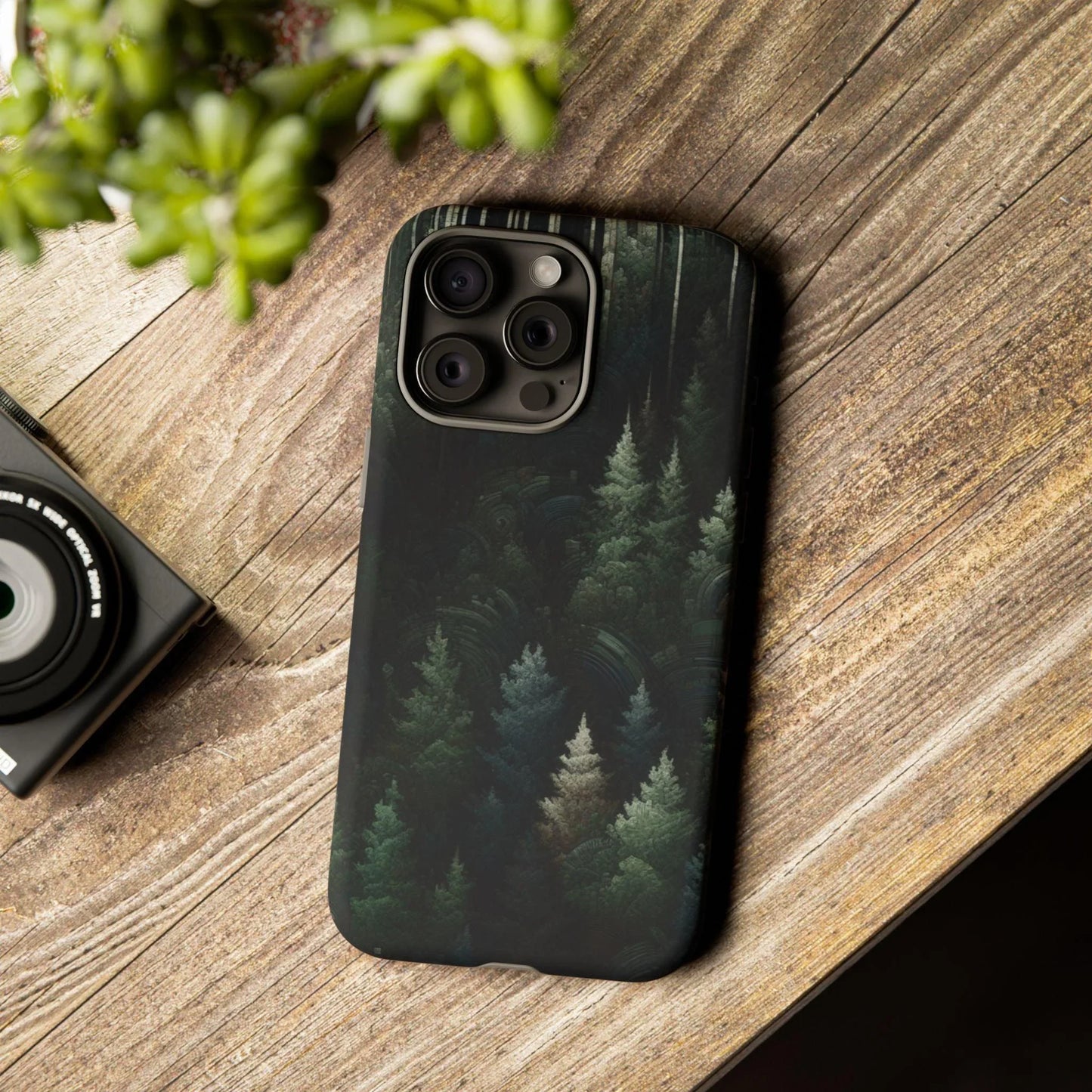 Phone Cases - Deep Dark Forest Nature Design - Oceanfront Products