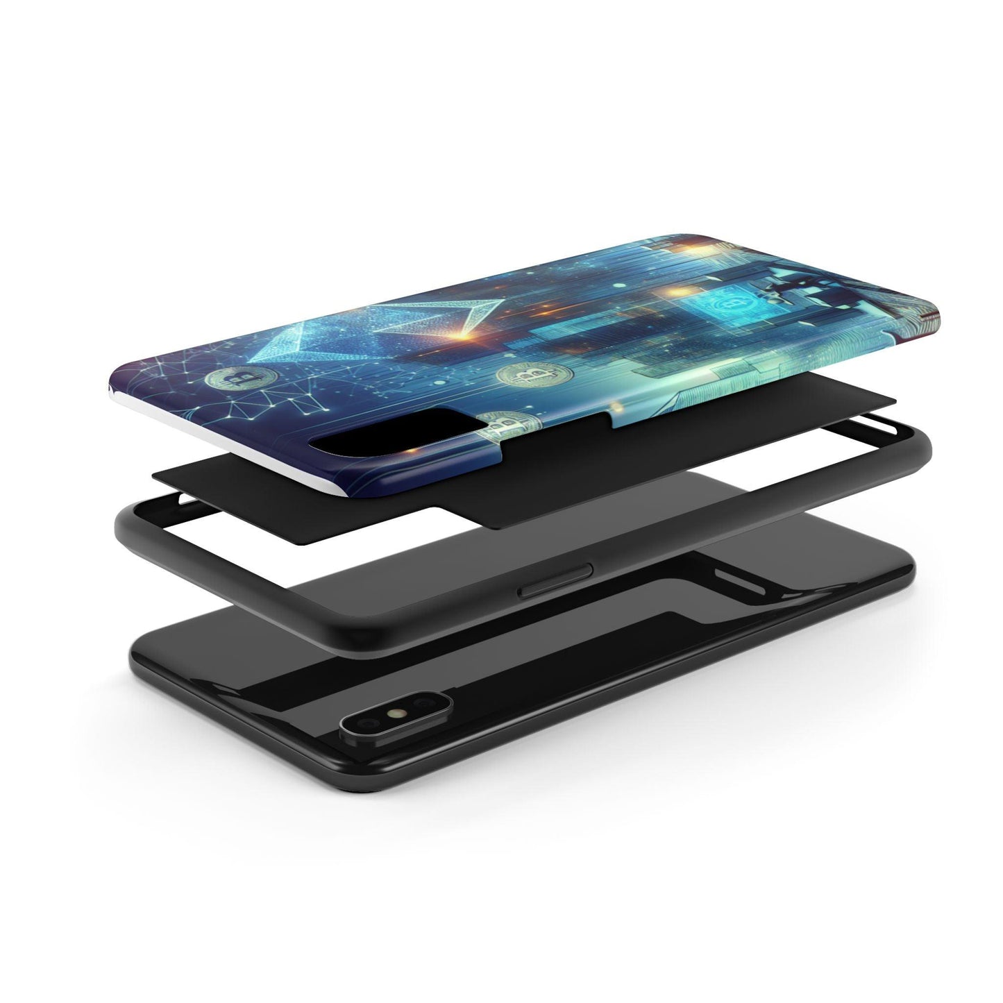 Phone Case - Cryptocurrency Enthusiasts Futuristic Design - Oceanfront Products