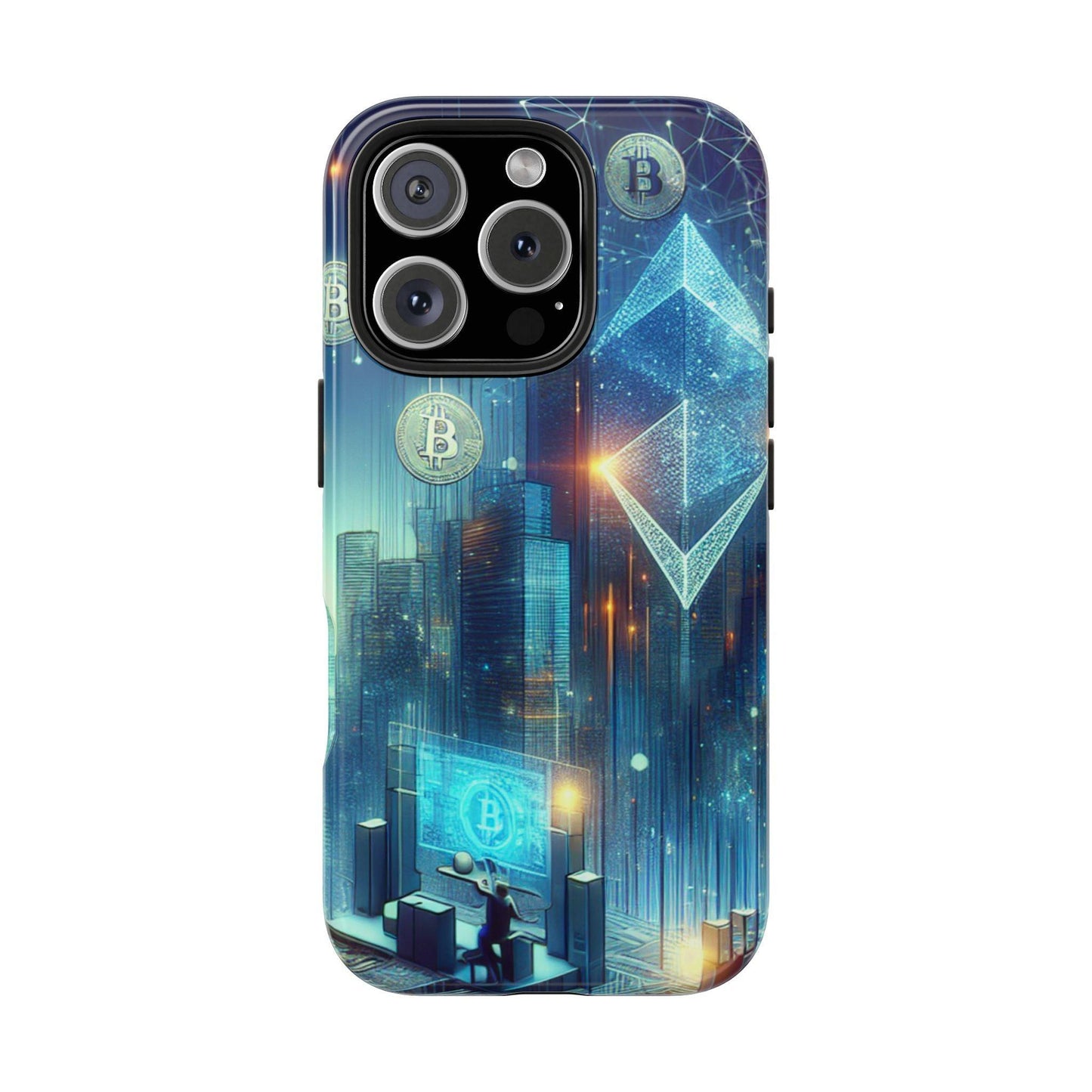 Phone Case - Cryptocurrency Enthusiasts Futuristic Design - Oceanfront Products