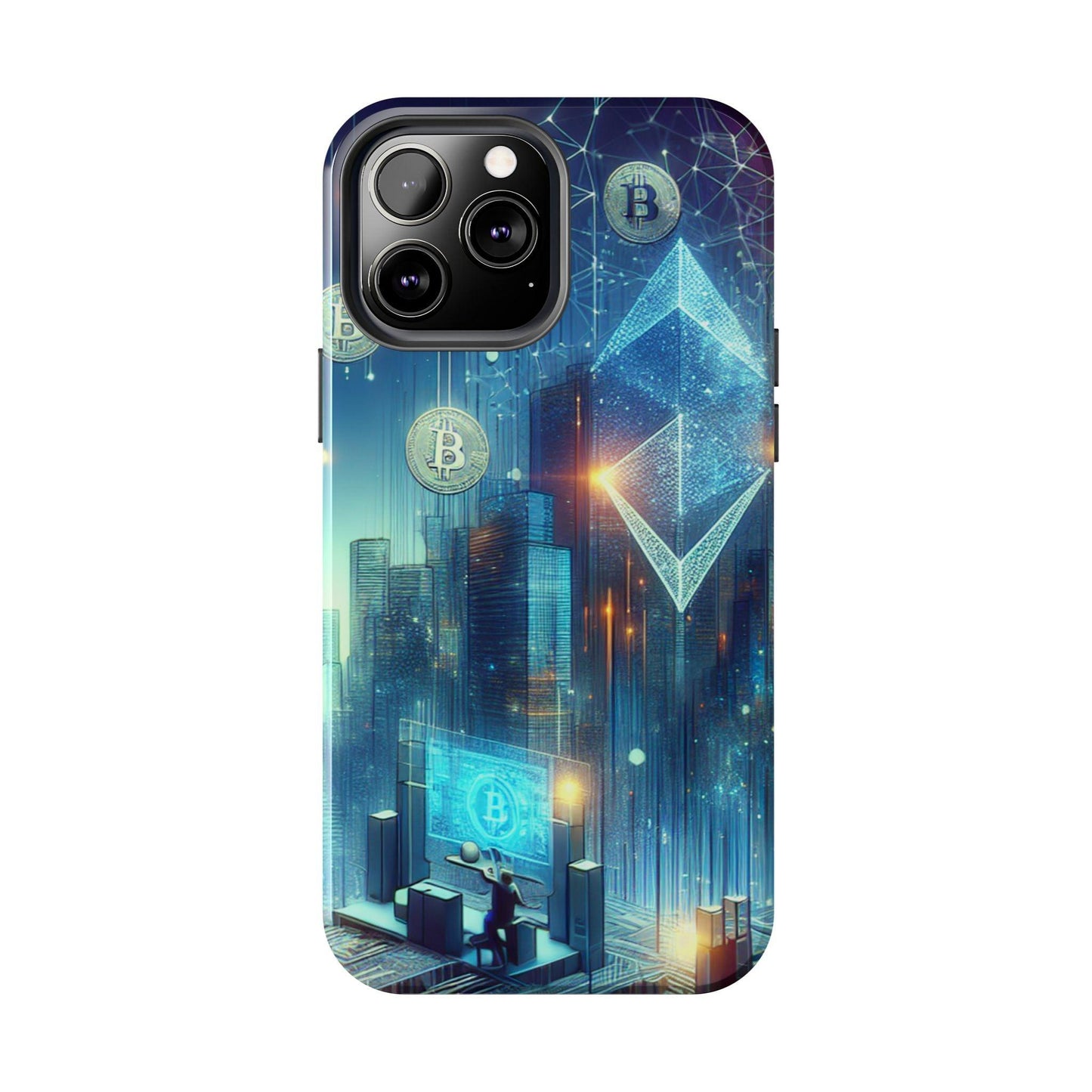 Phone Case - Cryptocurrency Enthusiasts Futuristic Design - Oceanfront Products