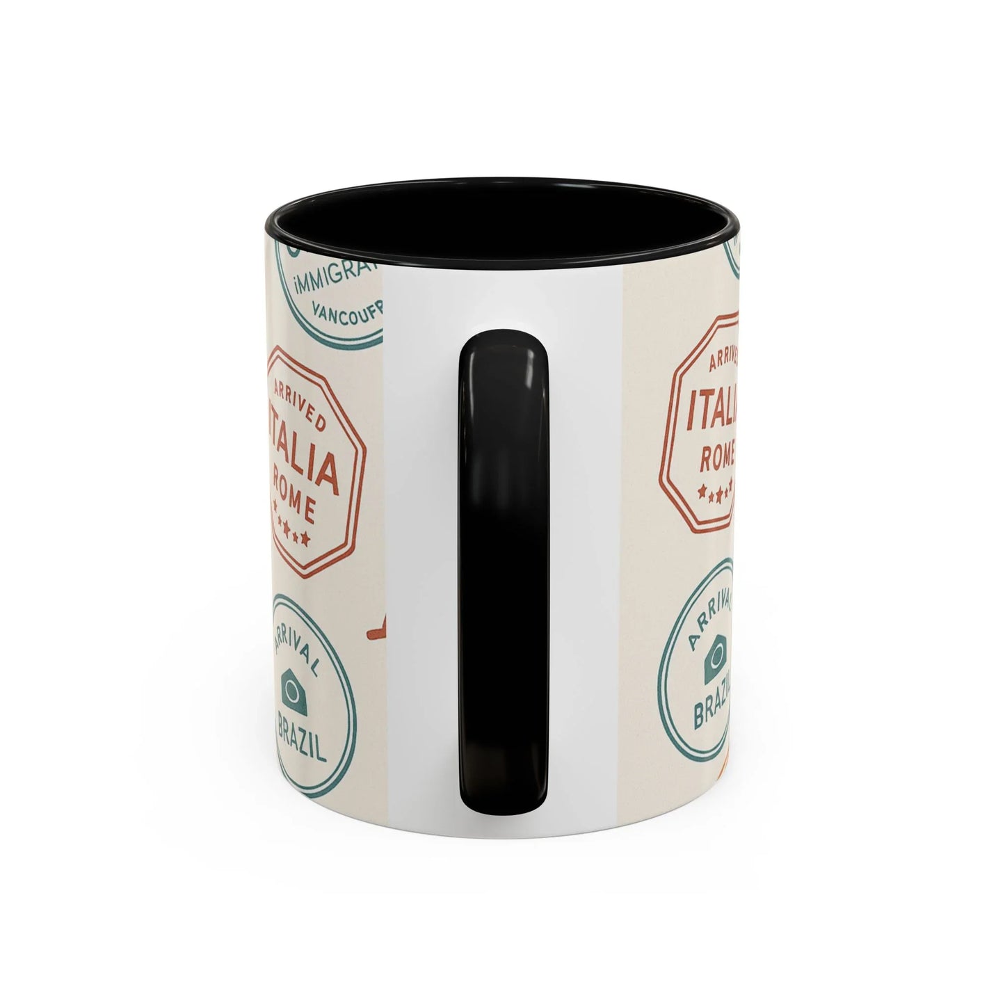 Pack Light, Live Big – Wanderlust Mug with Passport Stamp Collection - Oceanfront Products